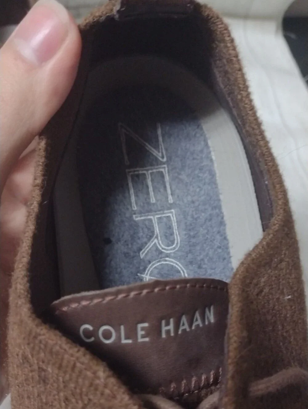 Cole Haan ZERØGRAND Brown Knit Lace-Up Shoes (J1114)